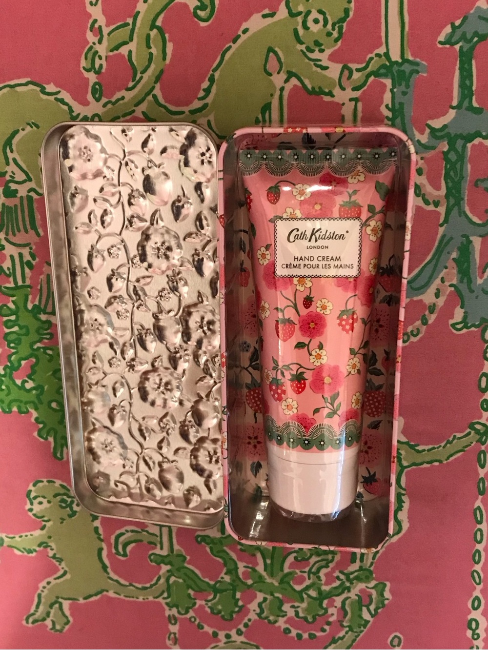 Cath Kidston Strawberries & Cream Hand Cream in Decorative Tin 3.4 Fl oz